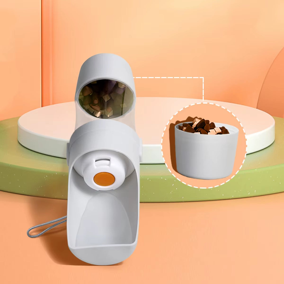 Portable Dog Cat Water Bottle with Storage Food and Water Container for Puppy Pets Dogs Feeder Bowl Outdoor Travel Pet Supplies